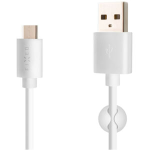 Fixed USB-A/USB-C, 3A, 2m biely