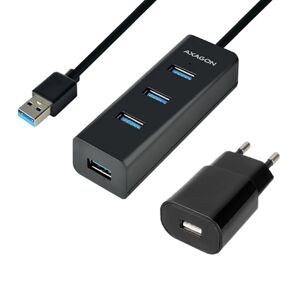 Axagon HUE-S2BP, 4x USB 3.0 CHARGING hub, vč. AC adaptéru, kabel USB-A 1.2m