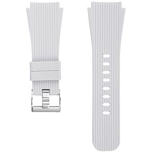 Eternico Elegance Vertical Grain Silver Buckle universal Quick Release 22mm sivý