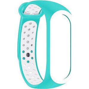 Eternico Sporty na Xiaomi Mi band 5/6/7 aqua blue and white