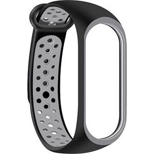 Eternico Sporty pre Xiaomi Mi band 5/6/7 solid black and gray