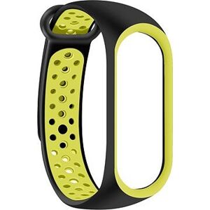 Eternico Sporty na Xiaomi Mi band 5/6/7 solid black and yellow