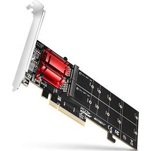 AXAGON PCEM2-ND, 2x internal M.2 NVMe slot, PCIe controller, RAID