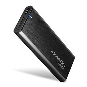 AXAGON EEM2-SBC, M.2 SATA screwless RAW box, black, SuperSpeed USB-C 10 Gbps