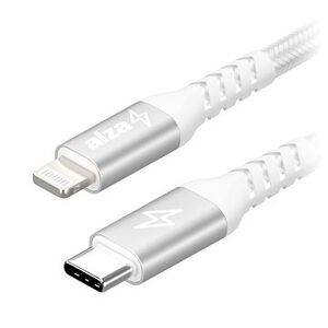 AlzaPower AluCore USB-C to Lightning MFi 1 m strieborný