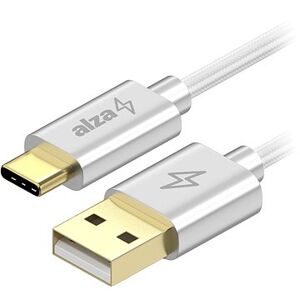 AlzaPower AluCore Charge USB-A to USB-C 2.0 0.5m biely