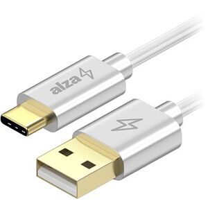 AlzaPower AluCore Charge USB-A to USB-C 2.0 2m biely
