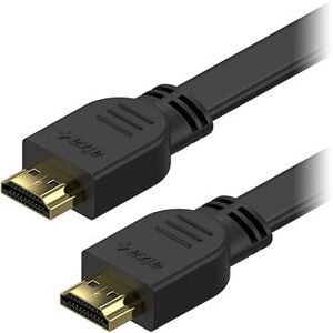 AlzaPower Flat HDMI 1.4 High Speed 4K 1 m čierny