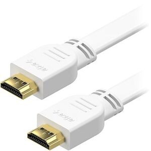 AlzaPower Flat HDMI 1.4 High Speed 4K 2 m biely