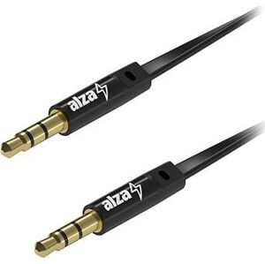AlzaPower FlatCore Audio 3,5 mm Jack (M) to 3,5 mm Jack (M) 1 m čierny