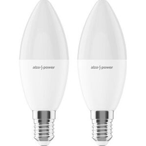 AlzaPower LED 8 – 55 W, E14, 4 000 K, súprava 2 ks