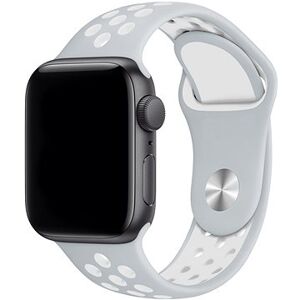 Eternico Sporty na Apple Watch 42 mm/44 mm/45 mm Cloud White and Gray