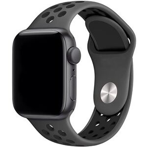 Eternico Sporty na Apple Watch 42 mm/44 mm/45 mm Deep Black and Gray