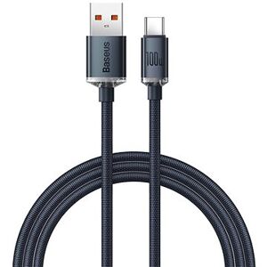 Baseus Crystal Shine Series nabíjací/dátový kábel USB-A/USB-C 100 W 1,2 m, čierny
