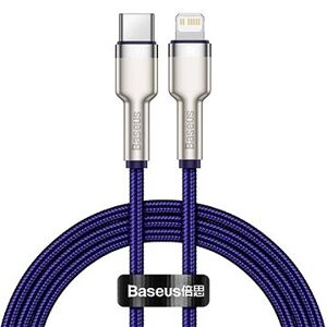 Basesu Cafule Series nabíjací/dátový kábel USB-C na Lightning PD 20 W 1 m, fialový