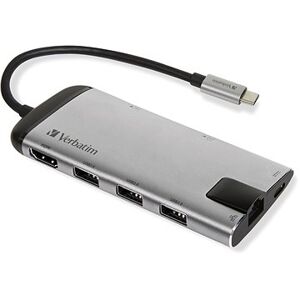 VERBATIM USB-C Multiport HUB USB 3.1 GEN 1/3× USB 3.0/HDMI/SDHC/microSDHC/RJ45