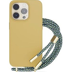 EPICO silikónový kryt so šnúrkou na iPhone 14 Pro Max - pieskový