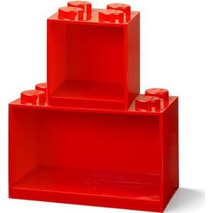 LEGO Brick závesné police, sada 2 ks - červené