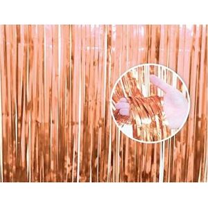 Párty záves – ružovo-zlatý – rosegold – 90 × 240 cm