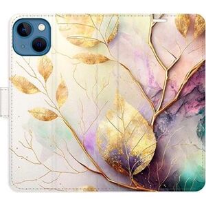 iSaprio flip puzdro Gold Leaves 02 na iPhone 13