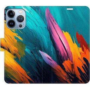 iSaprio flip puzdro Orange Paint 02 pre iPhone 13 Pro