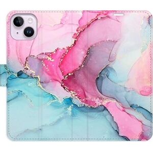iSaprio flip puzdro PinkBlue Marble pre iPhone 14 Plus
