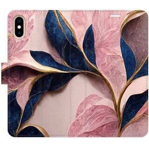 iSaprio flip puzdro Pink Leaves pre iPhone X/XS