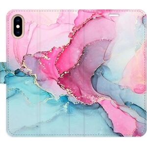 iSaprio flip puzdro PinkBlue Marble na iPhone X/XS
