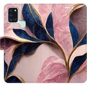 iSaprio flip puzdro Pink Leaves pre Samsung Galaxy A21s