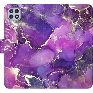 iSaprio flip puzdro Purple Marble pre Samsung Galaxy A22 5G