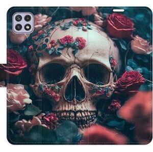 iSaprio flip puzdro Skull in Roses 02 pre Samsung Galaxy A22 5G
