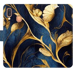 iSaprio flip puzdro GoldBlue pre Samsung Galaxy A40