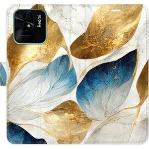 iSaprio flip puzdro GoldBlue Leaves na Xiaomi Redmi 10C