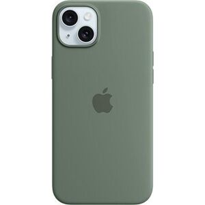 Apple iPhone 15 Plus Silikónový kryt s MagSafe cyprusovo zelený