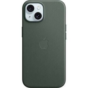 Apple iPhone 15 Kryt z tkaniny FineWoven s MagSafe listovo zelený