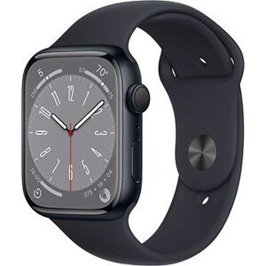 Apple Watch Series 8 45 mm Tmavo atramentový hliník s tmavo atramentovým športovým remienkom