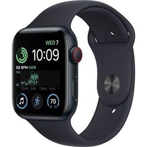 Apple Watch SE (2022) 44 mm Tmavo atramentový hliník s tmavo atramentovým športovým remienkom
