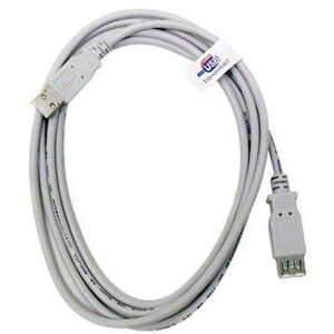 OEM USB 2.0 predlžovací 5 m AA sivý