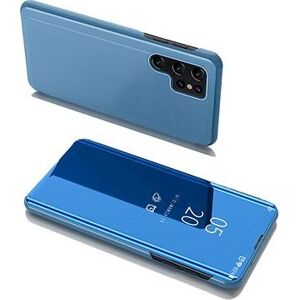 Clear View knížkové pouzdro na Samsung Galaxy S22 Ultra, modré