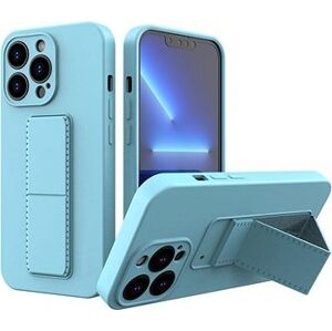 Kickstand silikónový kryt na iPhone 13, modrý