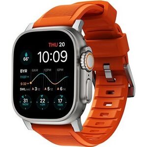 Nomad Rugged Strap Orange/Silver Apple Watch 42/44/45/Ultra 49 mm