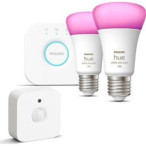 Philips Hue White and Color Ambiance 9 W 1100 E27 malý promo štartér kit + Philips Hue Motion Sensor