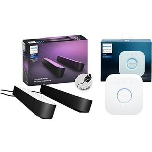 Philips Hue White and Color Ambiance Play Double pack + Philips Hue Bridge