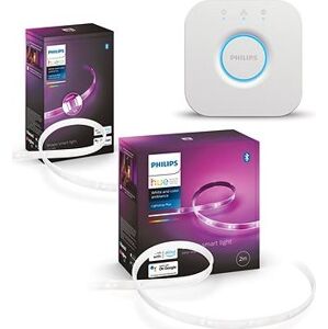 Hue Lightstrip Plus V4 EMEA 2 m base kit + Hue Lightstrip Plus V4 EMEA 1 m ext + Philips HUE Bridge