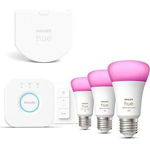 Philips HueWCA 9 W A60 E27 3set sw EÚ + Philips Hue wall switch module