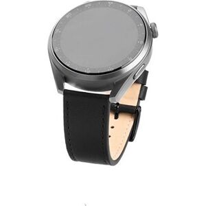 FIXED Leather Strap so šírkou 20 mm čierny