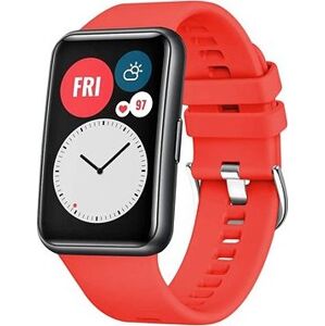 FIXED Silicone Strap pre Huawei Watch FIT červený