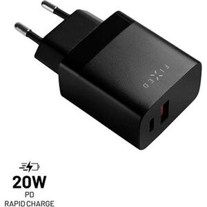 FIXED s USB-C a USB výstupom a podporou PD a QC 3.0 20 W čierna