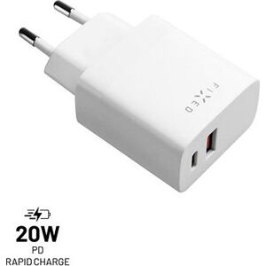 FIXED s USB-C a USB výstupom a podporou PD a QC 3.0 20 W biela