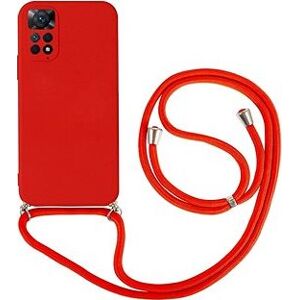 TopQ Kryt Xiaomi Redmi Note 11S červený se šňůrkou 93110